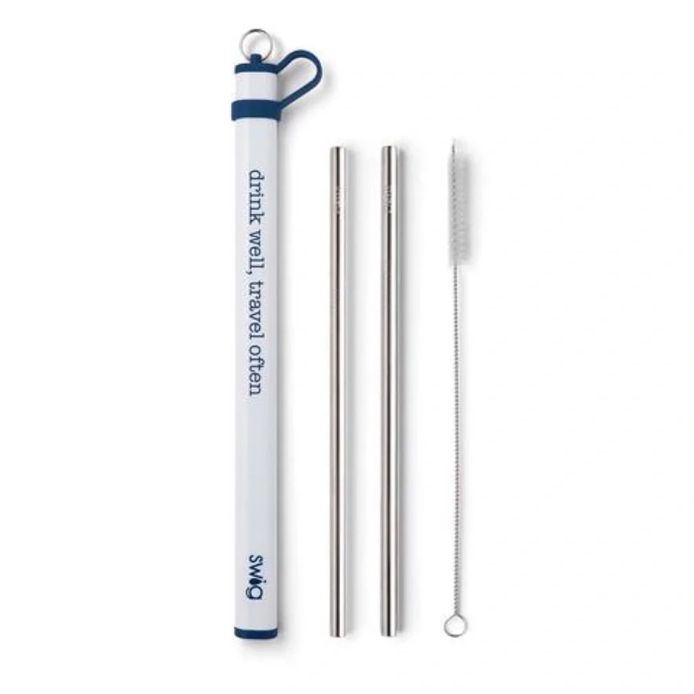 Swig Double Stainless Steel Straw Set